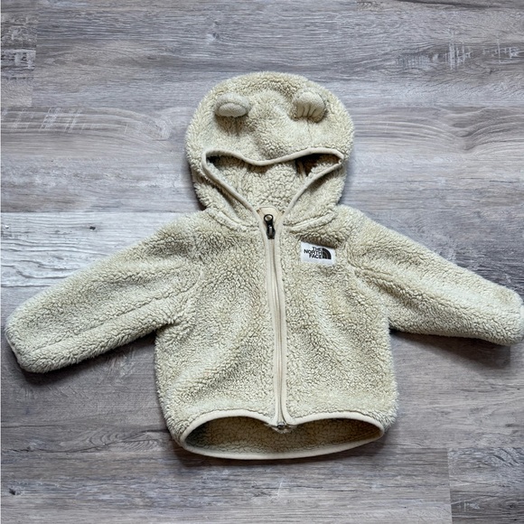 The North Face Other - The North Face Beige Fleece Infant Hoodie